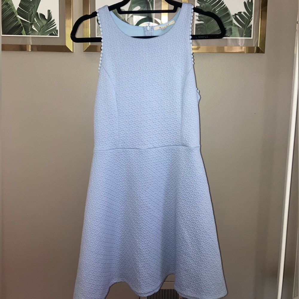 Francesca’s size medium light blue fitted mini dress